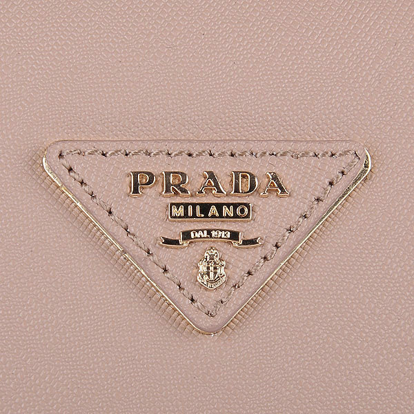 2014 Prada Saffiano Calf Leather Two Handle Bag BL0837 apricot - Click Image to Close